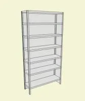 Стеллаж стронг-100 односторонний со стенками (приставной)