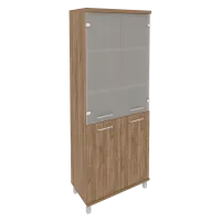 Шкаф высокий широкий двери со стеклом KST-1.2