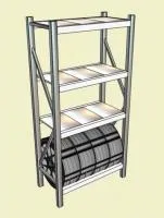 Стеллаж для шин и дисков PRO 900/500 (1 ярус, 3 полки)