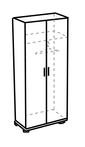 Шкаф для одежды К15 (М46+М51х2+М50)