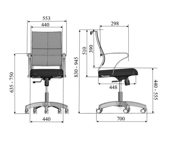Кресло офисное ErgoLife Sit Air (низк.спинк.) M4-5